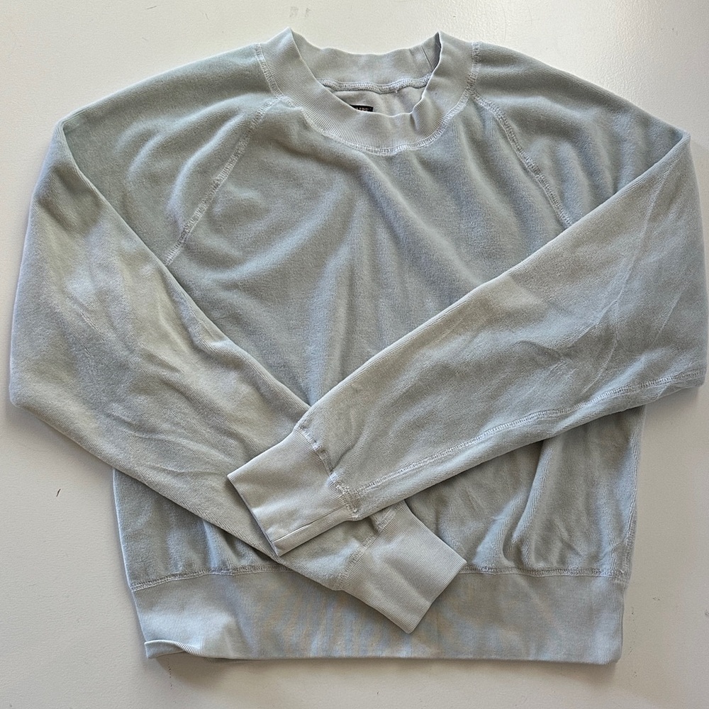 Civilianaire Women’s Ice Blue Velour Sweatshirt